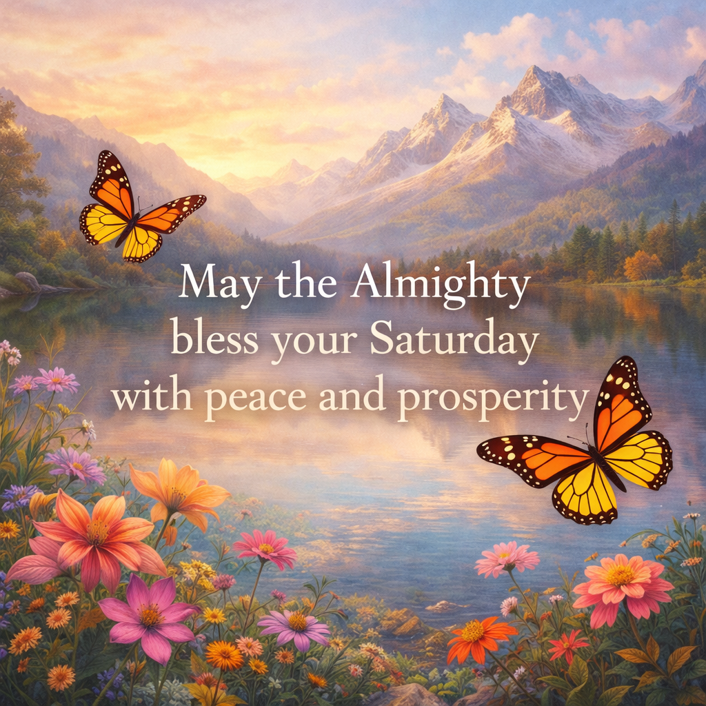 May the Almighty bless your Saturday with peace and prosperity.