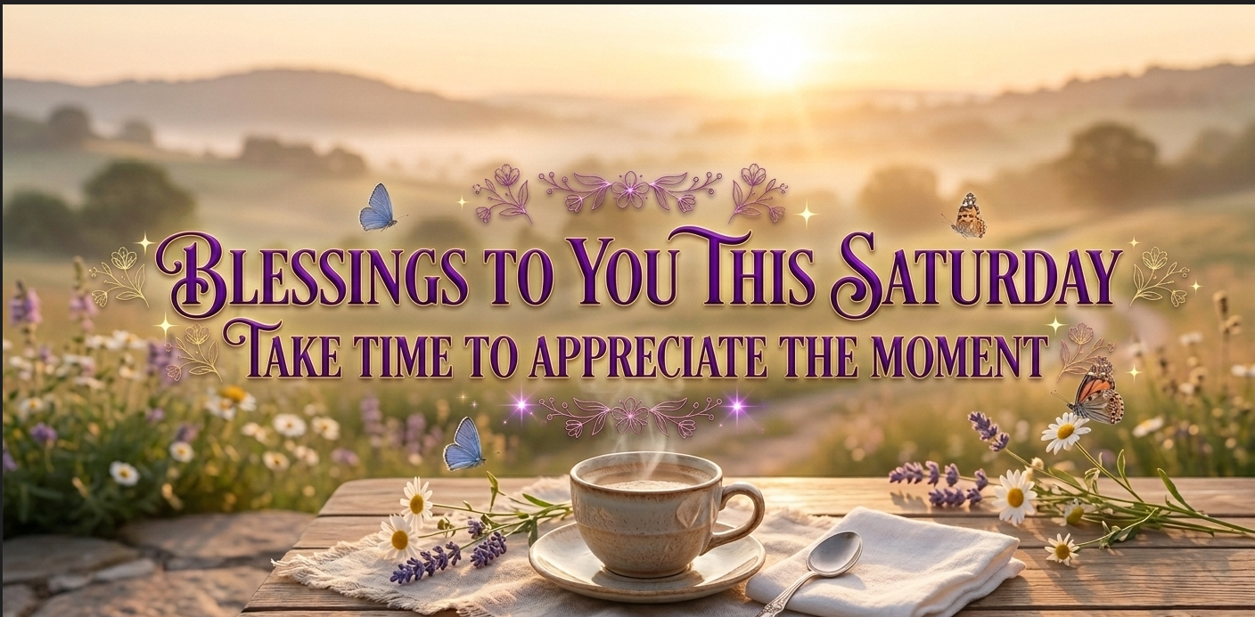 Happy Saturday.Take time to relax and appreciate life