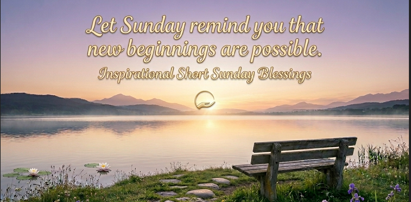 Let Sunday remind you that new beginnings are possible.