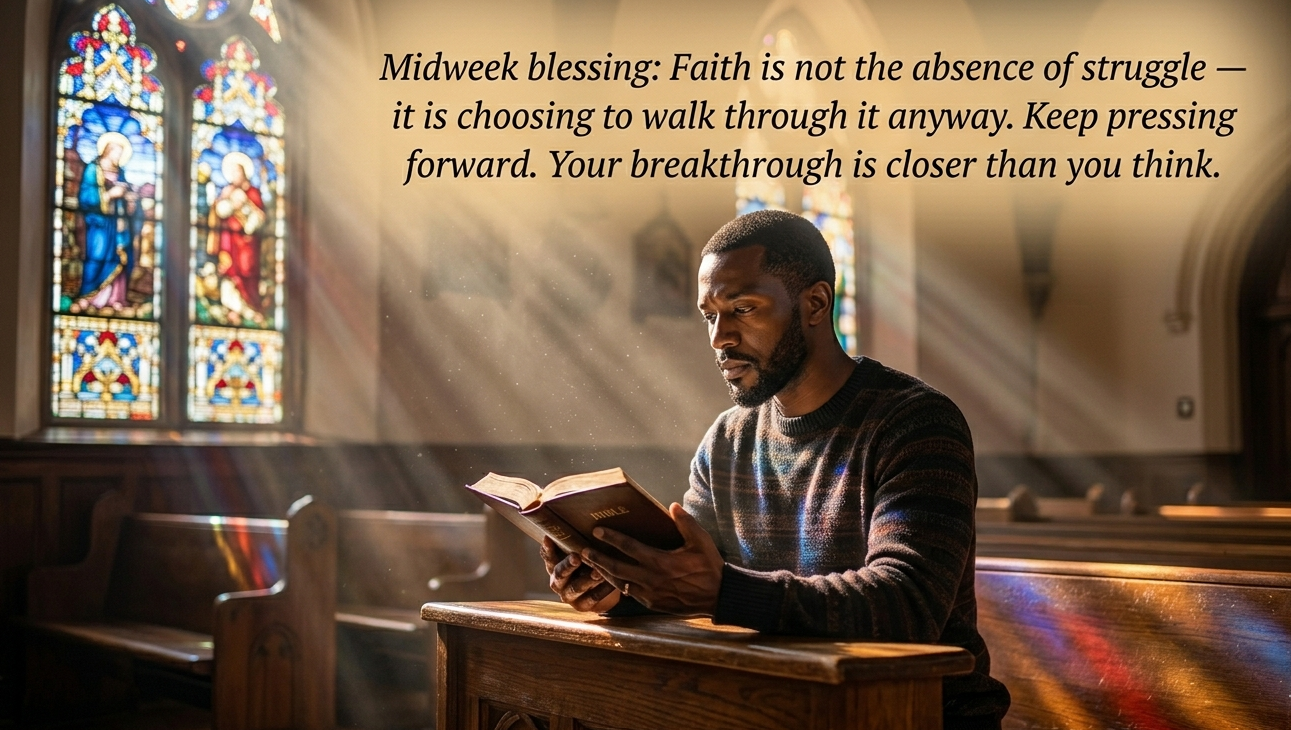 African American Wednesday Blessings Images for Faith and Perseverance