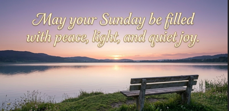 May your Sunday be filled with peace